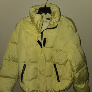 SHEIN Bright Yellow Puffer Jacket